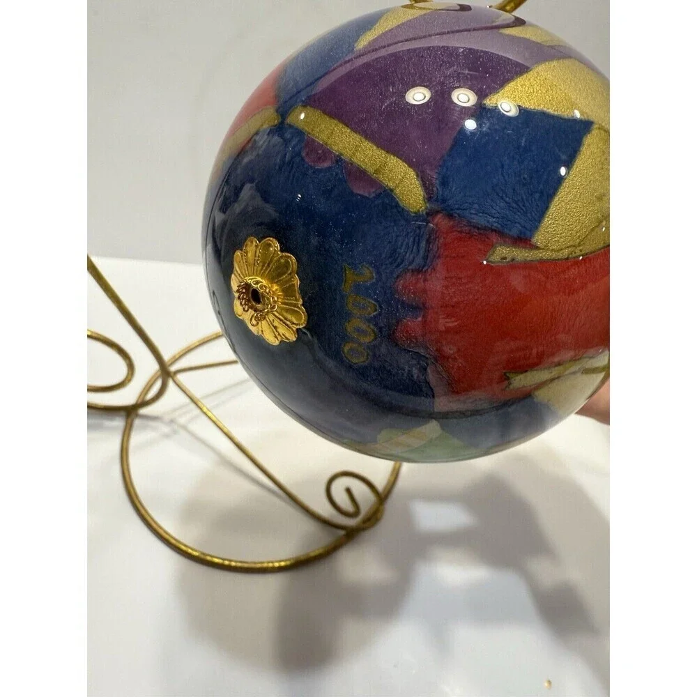 2000 Li Bien Hand Painted Christmas Ornament Pier 1 Angels Singing Praying Large